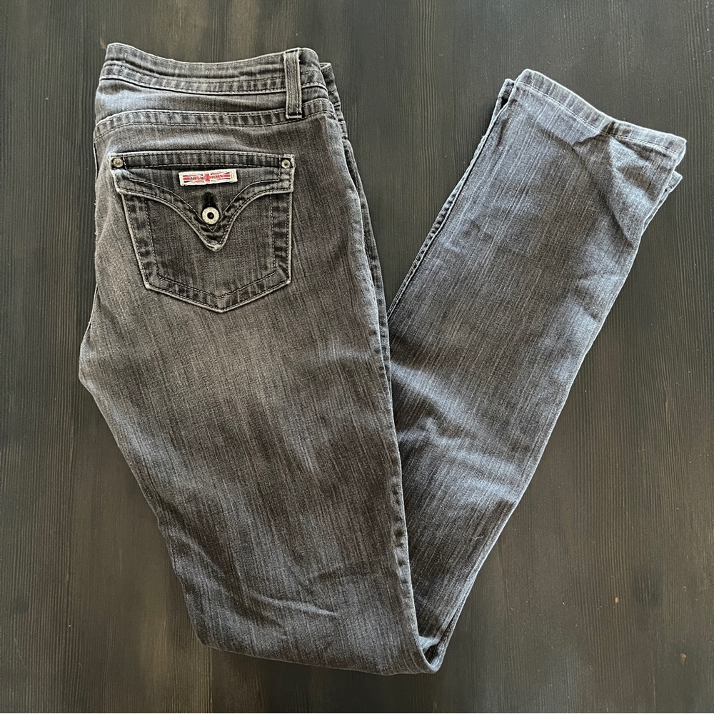Hudson Gray Wash Straight Leg Jean 28